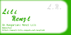 lili menzl business card